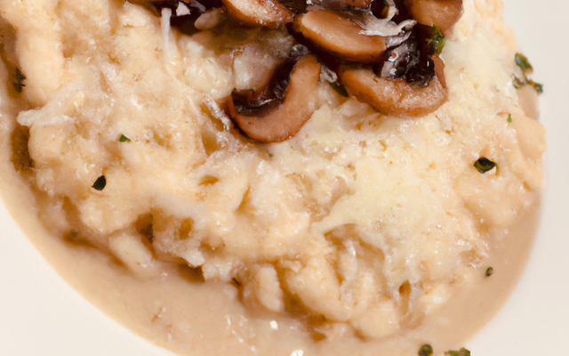 Risotto aux champignons et fromage d'abondance