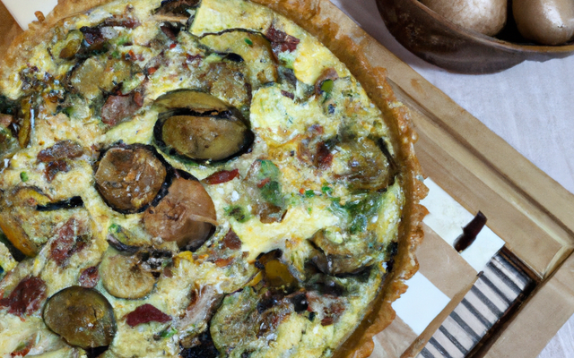 Quiche maison aux courgettes et aux champignons