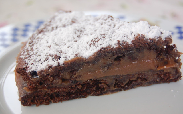 Gâteau au chocolat macaronné