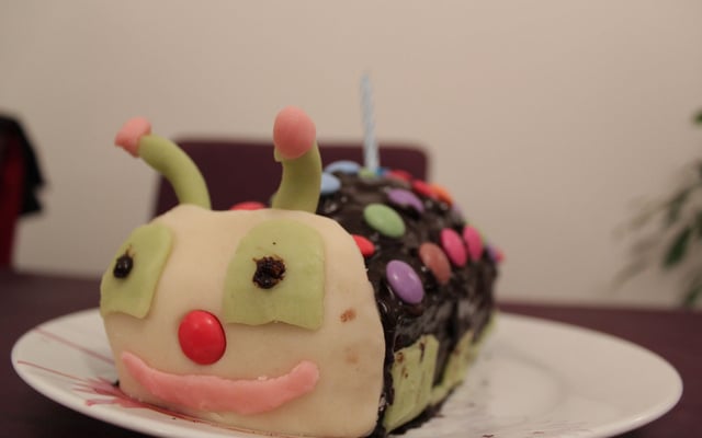 Gâteau chenille au chocolat