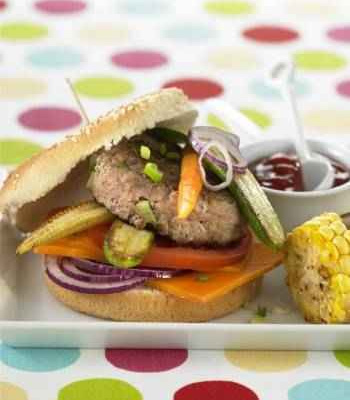 Burger de veau de Pentecôte aux petis légumes