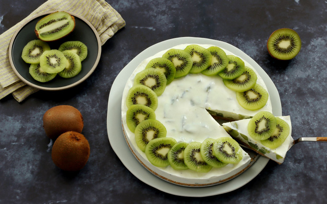 Gâteau sans cuisson au Kiwi de l'Adour IGP