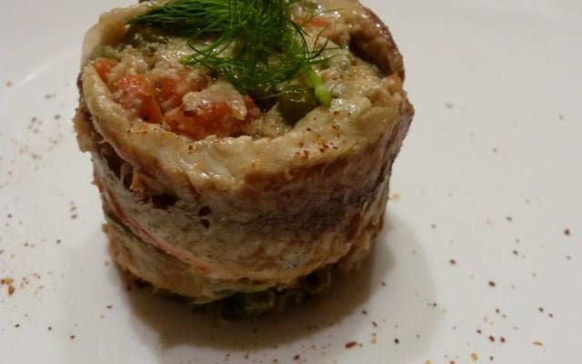 Rouget et macédoine de légumes