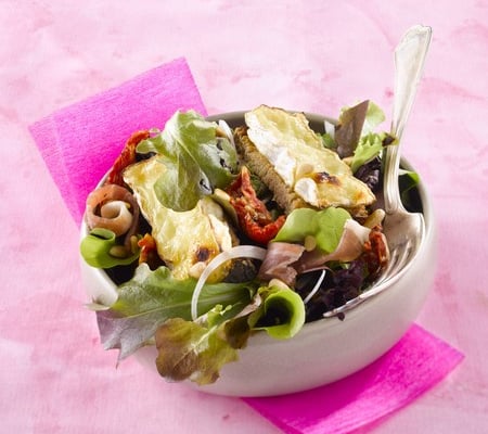 Mesclun et jambon cru