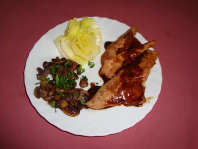 Aiguillettes de canard au miel