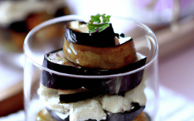 Verrine aubergine et féta