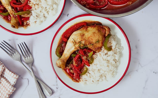 Poulet basquaise au Companion