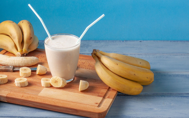 Milk shake à la banane et à la vanille
