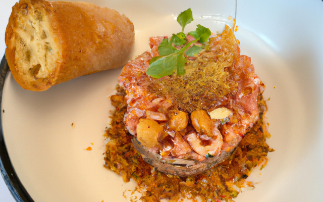 Tartare de langoustine granny et noisettes