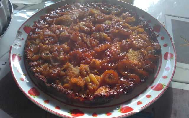 Gâteau tatin à la banane et au citron vert