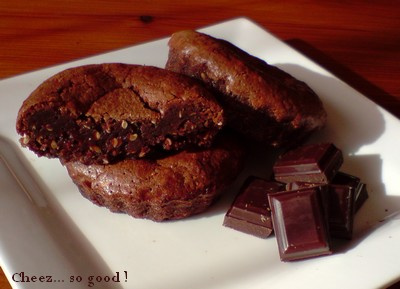 Tartelettes fondantes choco/sésame