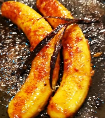 Bananes flambées rhum et vanille
