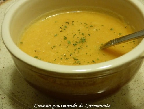 Potage de carottes et céleri rave
