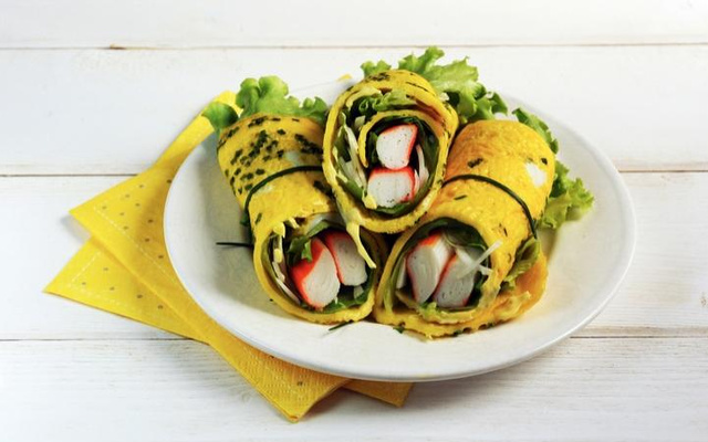 Omelette roulée à la japonaise et Petits Coraya