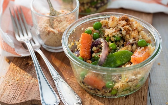 Crumble aux légumes et au quinoa