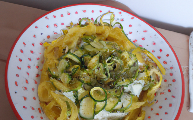 Tagliatelle de courgettes au chèvre