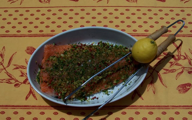 Le saumon à la plancha