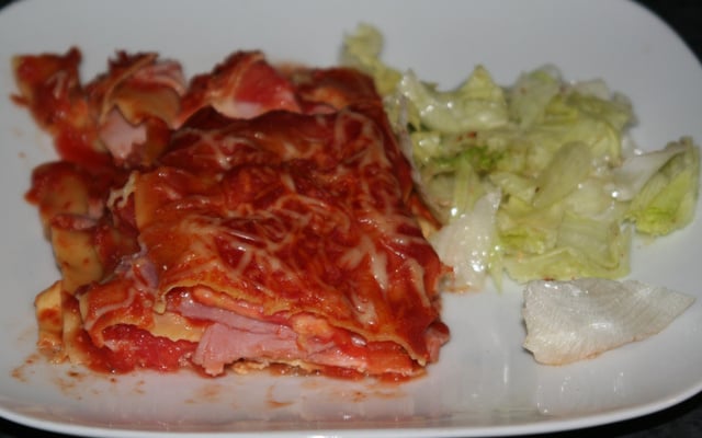 Lasagnes jambon-tomates
