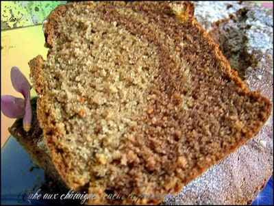 Cake marbré aux châtaignes et cacao