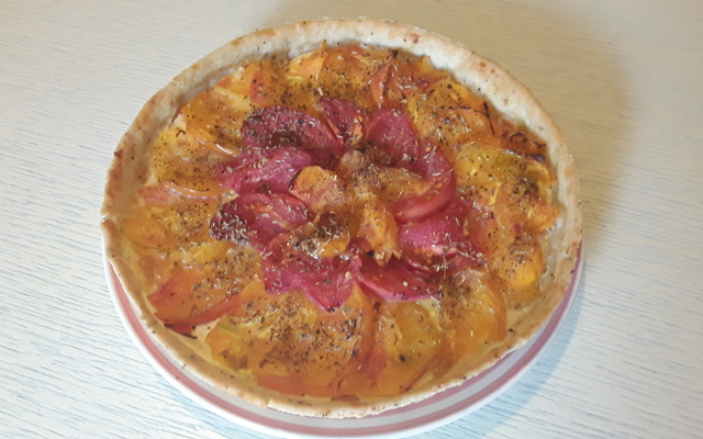 Tarte à la tomate et St-Marcellin à la provençale