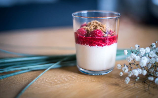 Panna cotta à la framboise