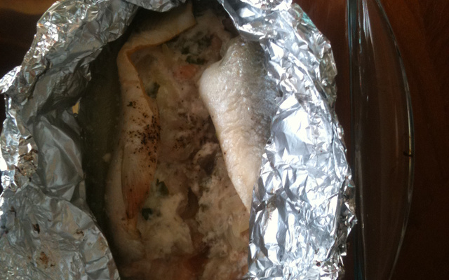 Truite crémeuse en papillote