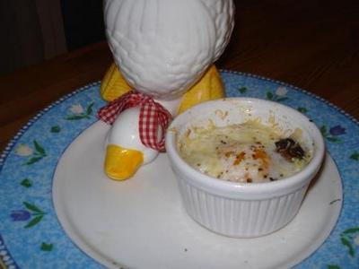 Œufs cocottes aux ptits gris