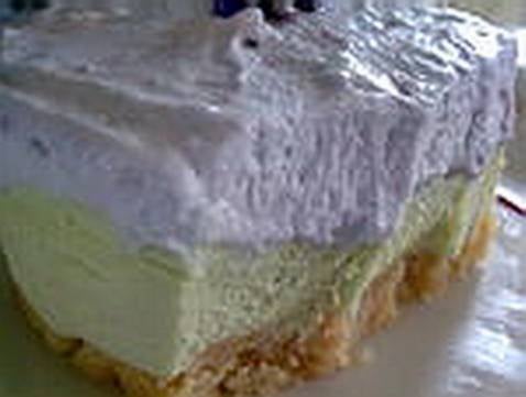 Bavarois à l'avocat et à la violette