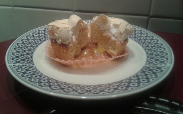 Cupcakes cœur citron meringués