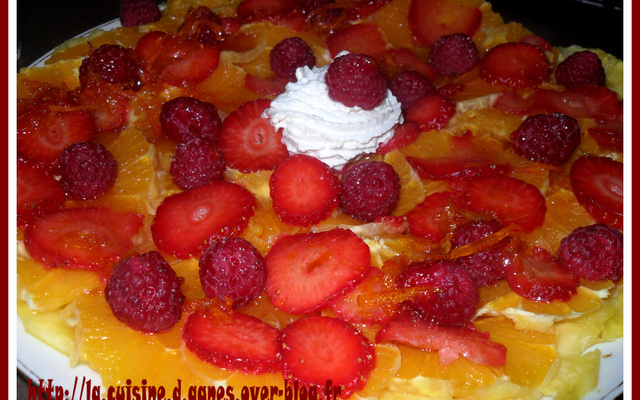 Carpaccio d'ananas à l'orange