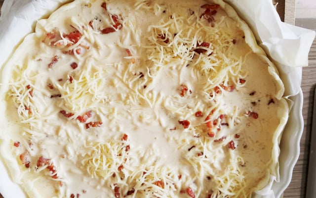 Quiche aux pommes de terre et au lard