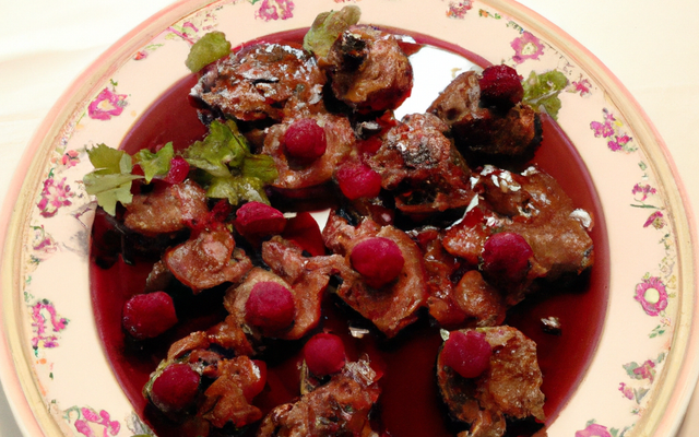 Cervelles d'agneau au vinaigre de framboise
