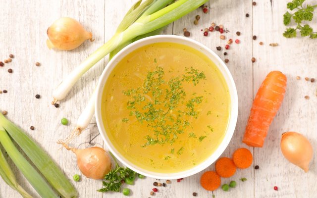 Soupe aux poireaux et aux carottes