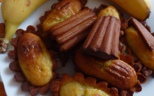 Madeleines au chocolat et à la banane
