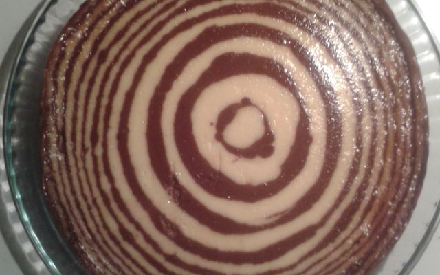 Zebra cheesecake aux 2 chocolats