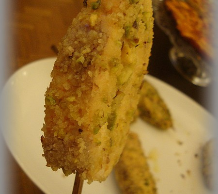 Sucettes gourmandes saumon et pistaches