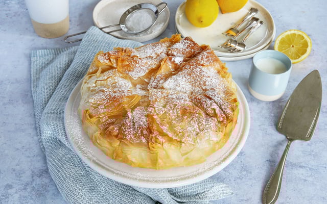 Gâteau de pâte filo à la ricotta et au citron