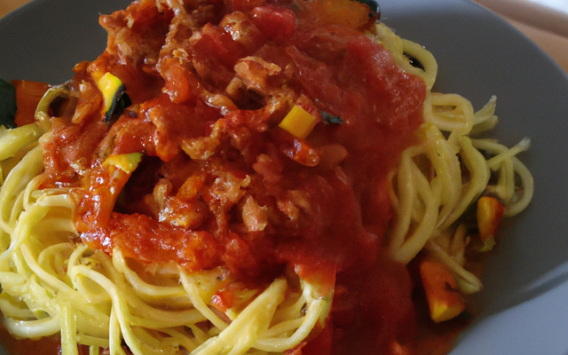 Spaghetti de courgettes à la bolognaise