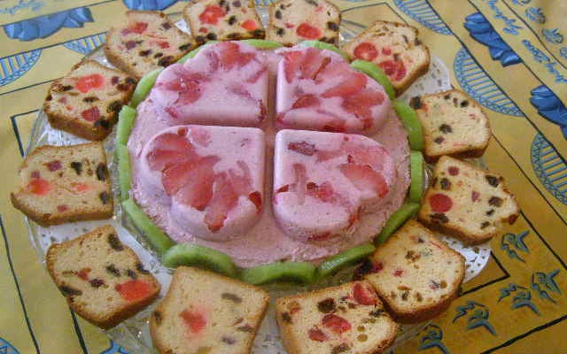 Bavarois aux  fraises