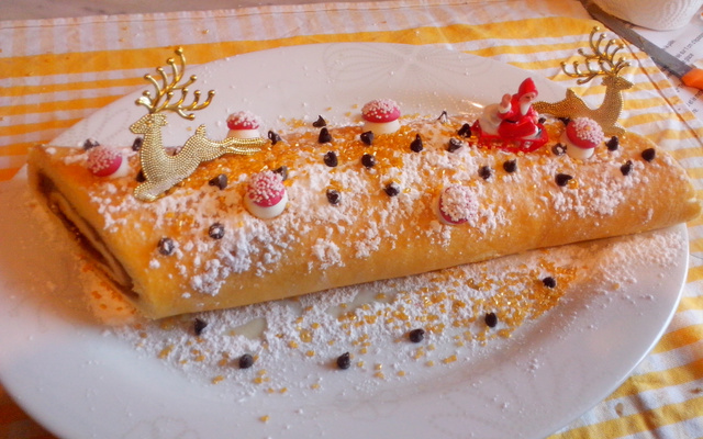 Bûche de Noël aux marrons et spéculoos