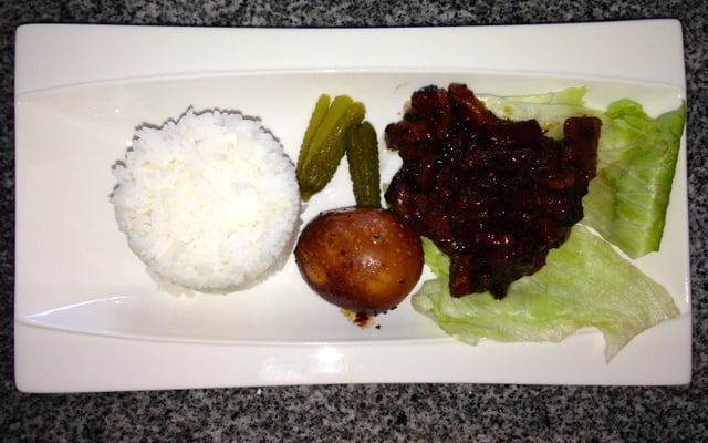 Porc au caramel relevé au poivre