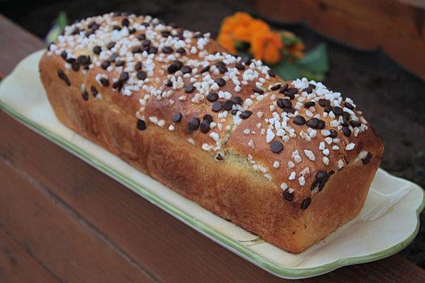 Brioche au levain et aux pépites de chocolat