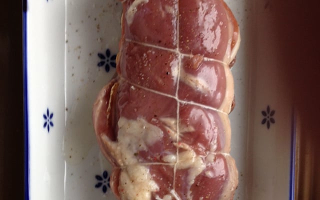 Magret de canard au jambon cru