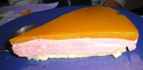 Bavarois aux fruits de la passion et à la mangue