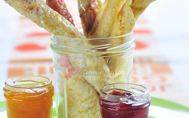 Bouquet de crêpes roulées à la Confiture