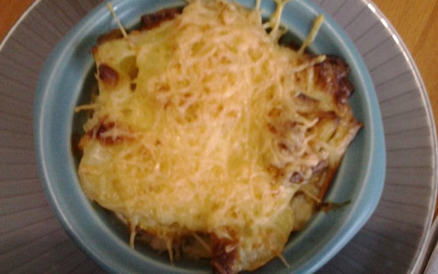 Gratin de morue à la fondue de poireaux