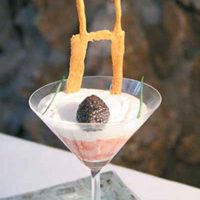 Marinade de langoustines et Piquillos au caviar d'Aquitaine