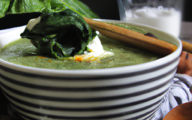 Velouté d'épinards au chèvre