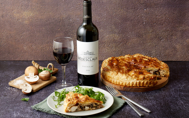 Tourte forestière aux champignons et au poulet