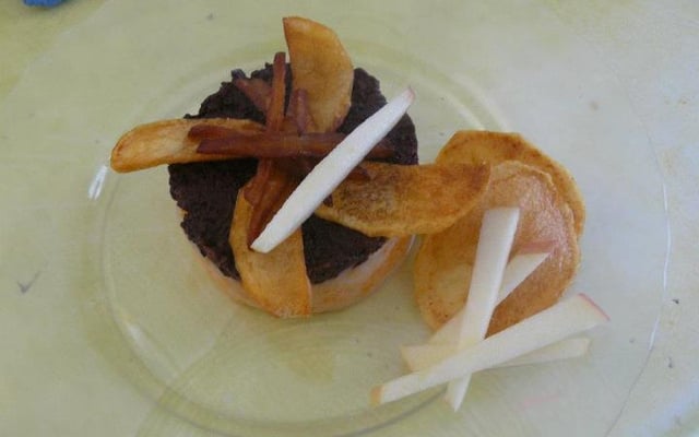 Boudin noir et sa purée de patate douce classique